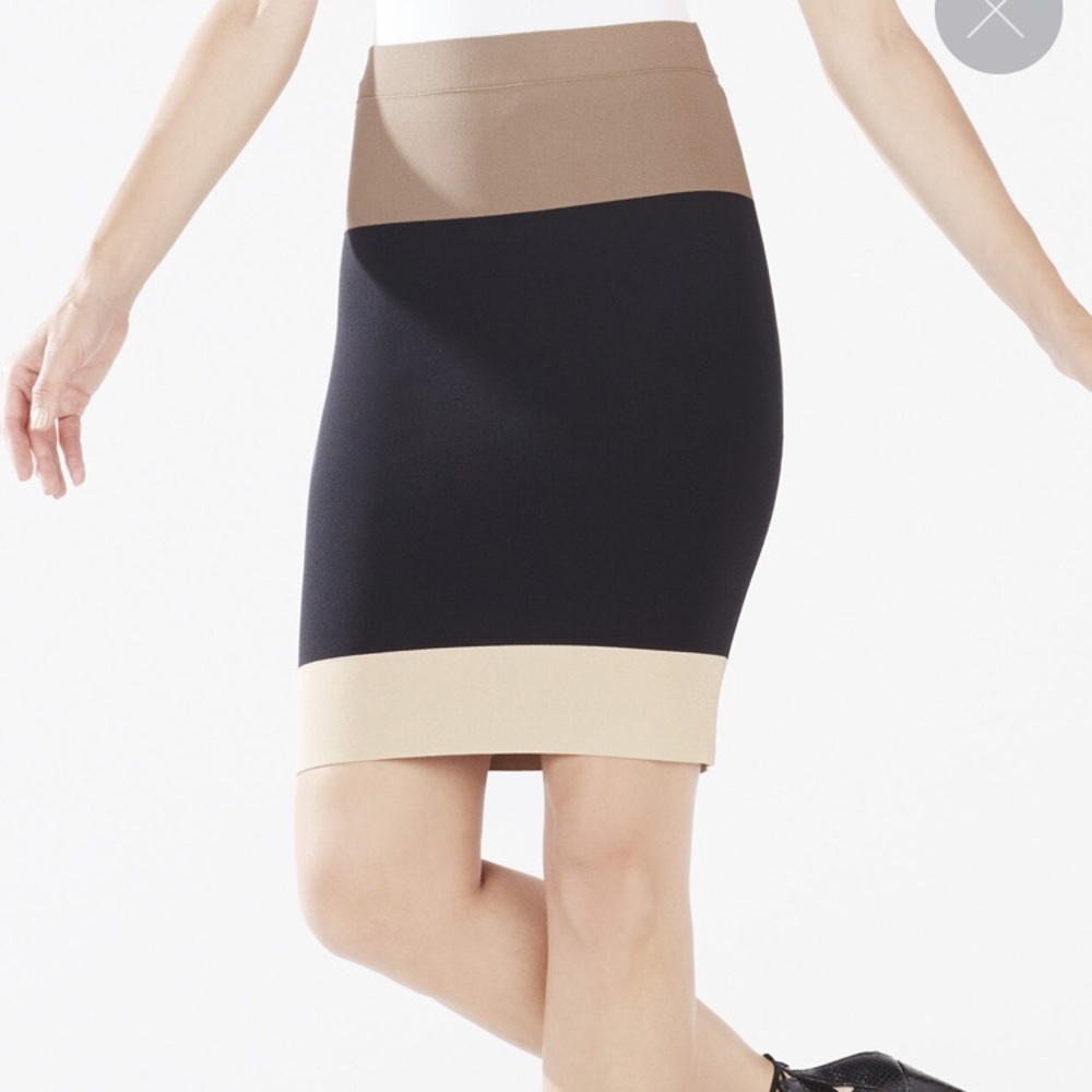 BCBGMaxAzria🍾color block bandage skirt